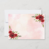 Budget Burgundi Gold Glitzer Floral Princess UAWG Mitteilungskarte (Rückseite)