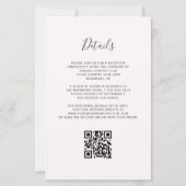 Budget Burgundy Agate Blush QR Code Hochzeit (Rückseite)