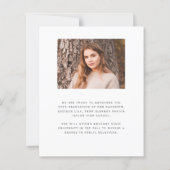 Budget Burgundy Agate Foto Grad Ankündigung (Rückseite)