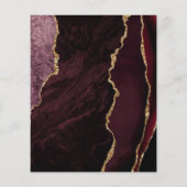 Budget Burgundy Agate Gold Script Save the Date (Rückseite)