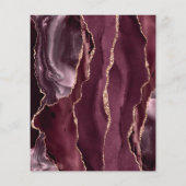 Budget Burgundy Agate Rose Gold Save the Date (Rückseite)