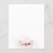 Budget Burgundy Blumendusche Einladung (Rückseite)