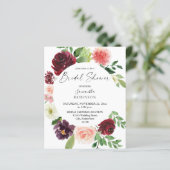 Budget Burgundy Blush Pink 4 Brautparty (Stehend Vorderseite)