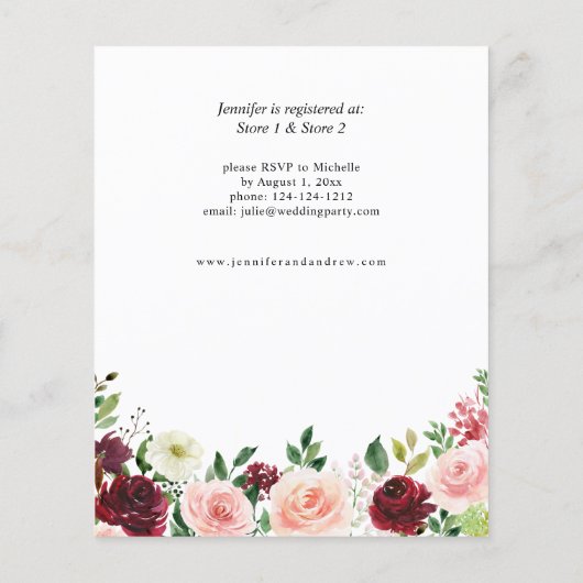 Budget Burgundy Blush Pink 4 Brautparty (Rückseite)