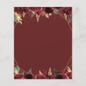 Budget Burgundy Butterfly Sweet 16 Einladung (Rückseite)