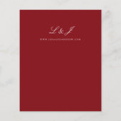 Budget Burgundy Calligrafy Wedding (Rückseite)