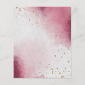 Budget Burgundy Fall Floral Brautparty Einladung (Rückseite)