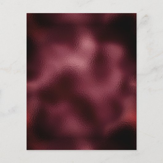 Budget Burgundy Floral Silver Geo Save the Date (Rückseite)