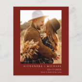 Budget Burgundy Foto Wedding Fall Floral Flyer (Hinten)