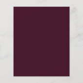 Budget Burgundy Frame Bridal Dusche Einladung (Rückseite)