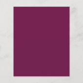 Budget Burgundy Frame Bridal Dusche Einladung (Rückseite)