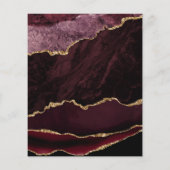 Budget Burgundy Gold Agate 50th Anniversary Invite (Rückseite)