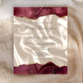 Budget Burgundy Gold Agate Elfenbeinseide Hochzeit