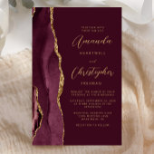 Budget Burgundy Gold Agate Wedding