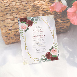 Budget Burgundy Gold & Blush Pink Blumenzwiebelhoc