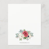 Budget Burgundy Gold Bridal Dusche Einladung (Rückseite)