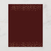 Budget Burgundy Gold Hat Abschluss Einladung (Rückseite)