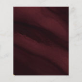 BUDGET Burgundy & Gold Minimal Hochzeitseinladung (Rückseite)
