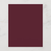 Budget Burgundy Gold Save the Date Elegant (Rückseite)