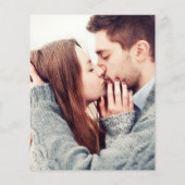 Budget Burgundy Greenery Wedding Foto Einladung (Rückseite)