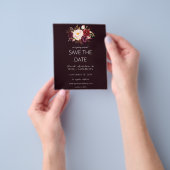 Budget Burgundy Marsa Floral Save the Date - D Red Flyer (Gruppe)