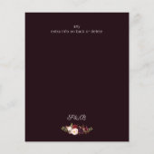 Budget Burgundy Marsa Floral Save the Date - D Red Flyer (Hinten)