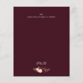 Budget Burgundy Marsa Floral Save the Date - Rot (Rückseite)