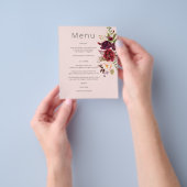 Budget Burgundy Marsala & Pink Blumenmenü - Rosa 1 Flyer (Gruppe)