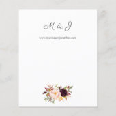 Budget Burgundy Marsala & Pink Floral Wedding (Rückseite)