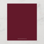 Budget Burgundy Moderne Brautdusche Einladung (Rückseite)