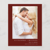 Budget Burgundy Navy Blauer Foto Blumenhochzeit (Rückseite)