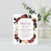 Budget Burgundy Navy Blue Brautparty Floral (Stehend Vorderseite)