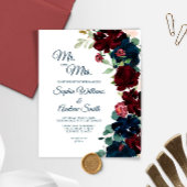 Budget Burgundy & Navy Blumen Hochzeit