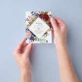 BUDGET Burgundy Navy Blumenaufenthalte Fl. Flyer (Gruppe)