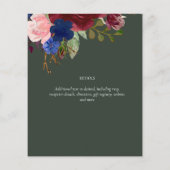 BUDGET Burgundy Navy Blumenaufenthalte Fl. Flyer (Hinten)