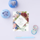 BUDGET Burgundy Navy Blumenaufenthalte Fl. Flyer (Einzeln)