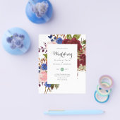 BUDGET Burgundy Navy Blumenaufenthalte Fl. Flyer (Einzeln)