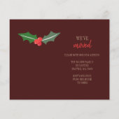 Budget Burgundy Neue Zuhause für Holidays Fotokart (Rückseite)