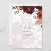 Budget Burgundy Orange Fall Floral Wedding (Vorderseite)