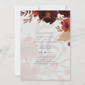 Budget Burgundy Orange Fall Floral Wedding (Vorderseite)