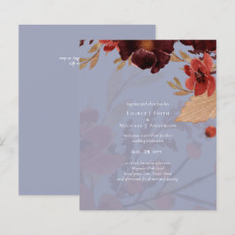 Budget Burgundy Orange Fall Floral Wedding