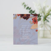 Budget Burgundy Orange Fall Floral Wedding (Stehend Vorderseite)