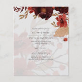 Budget Burgundy Orange Fall Floral Wedding (Vorderseite)