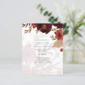 Budget Burgundy Orange Fall Floral Wedding (Stehend Vorderseite)