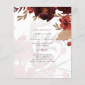 Budget Burgundy Orange Fall Floral Wedding (Vorderseite)