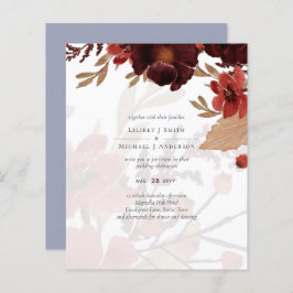 Budget Burgundy Orange Fall Floral Wedding