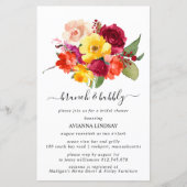 Budget Burgundy Orange Yellow Bridal Brunch Bubbly (Vorderseite)