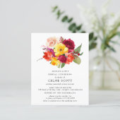 Budget Burgundy Orange Yellow Pink Bridal Luncheon (Stehend Vorderseite)