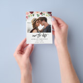 Budget Burgundy Pink 4 Save the Date Foto Flyer (Gruppe)