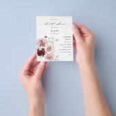 Budget Burgundy & Pink Ele Floral Brautparty Flyer (Gruppe)